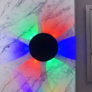 Applique extérieure LED – Design circulaire multicolore