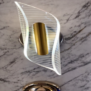 Applique murale LED design – Doré & Transparent