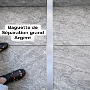 Baguette de séparation carrelage – Finition Argent 3 m