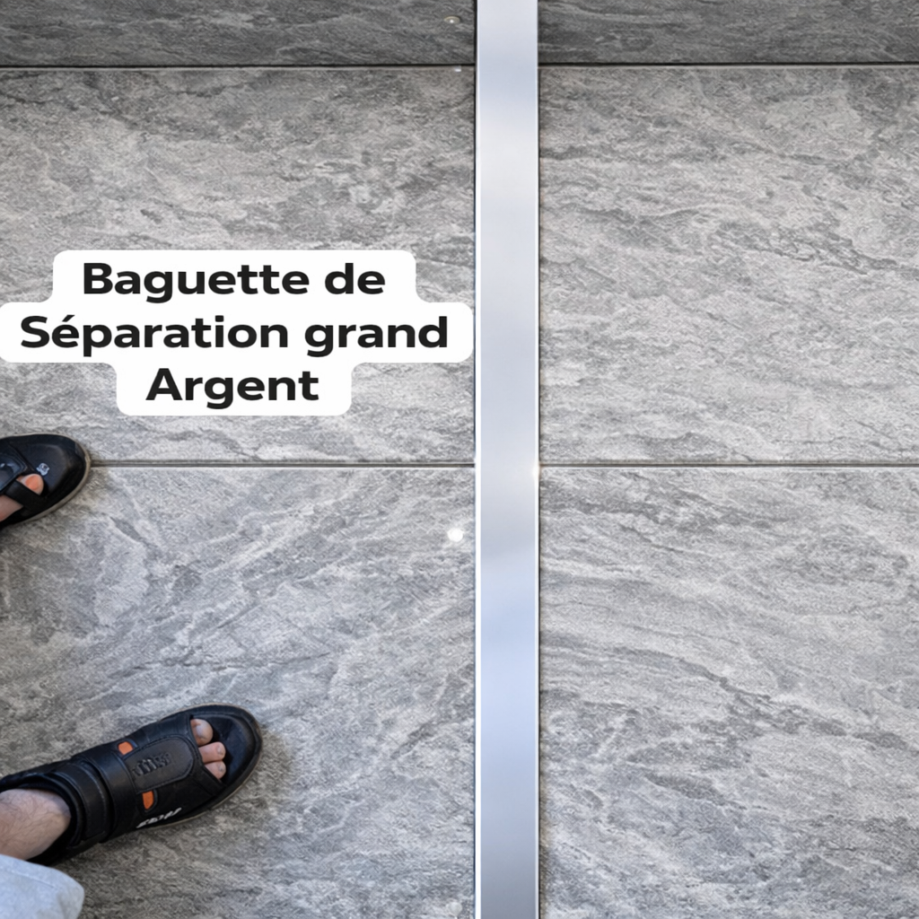 Baguette de séparation carrelage – Finition Argent 3 m