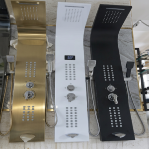 Colonne douche massant multifonction – or/noir/blanc