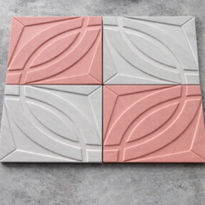 Dalle béton gris-rouge 40x40 – 2ème choix