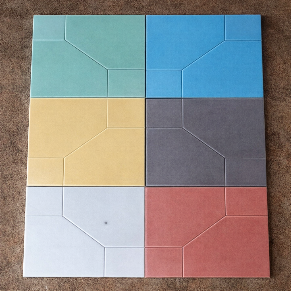 Dalle carrelage 40x40 cm 1ère choix multicolore