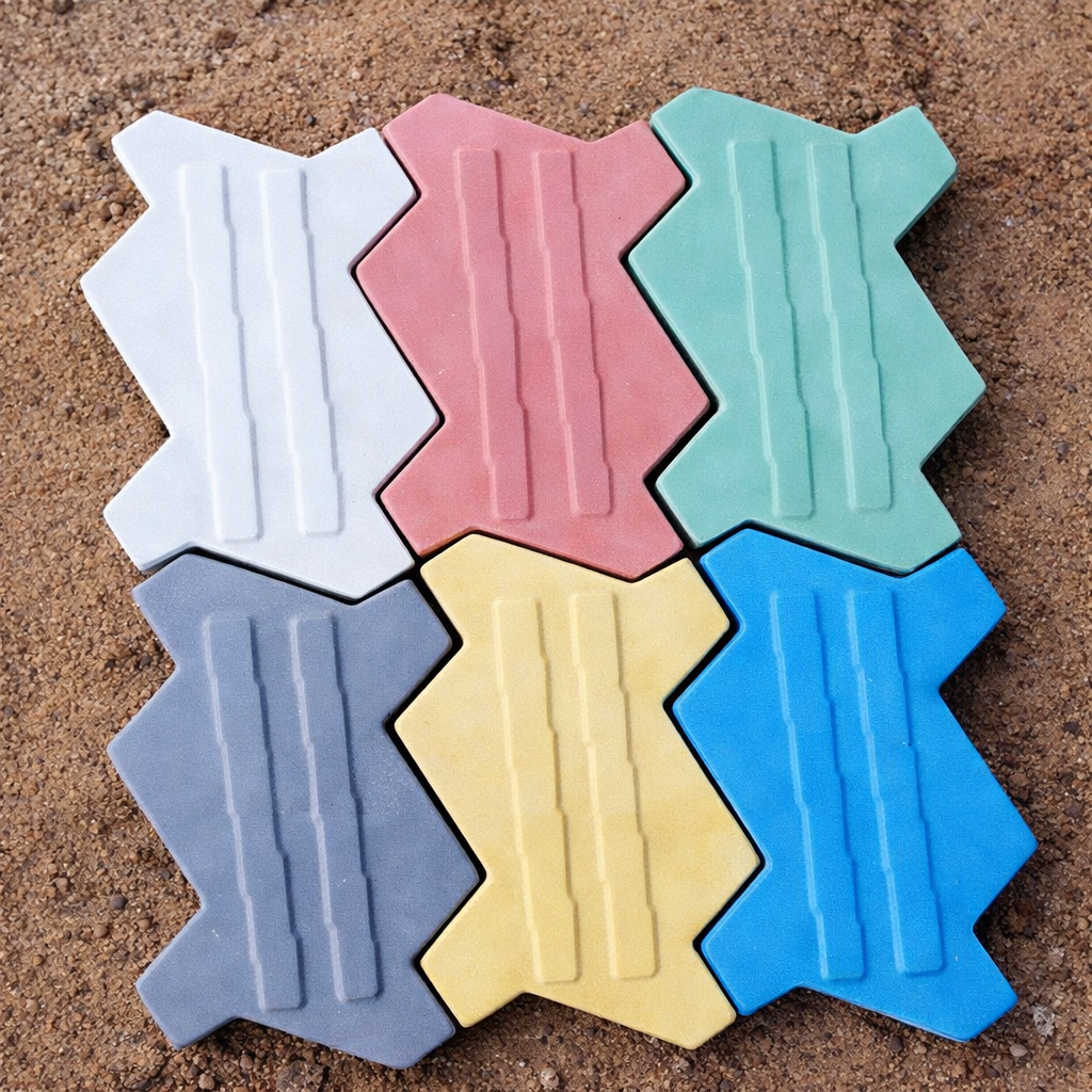 Dalle terrasse zig zag 30x30 cm 1ère choix multicolore