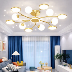 lustre-plafonnier-finition-doree